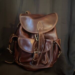 Leather Backpack for Men or Women